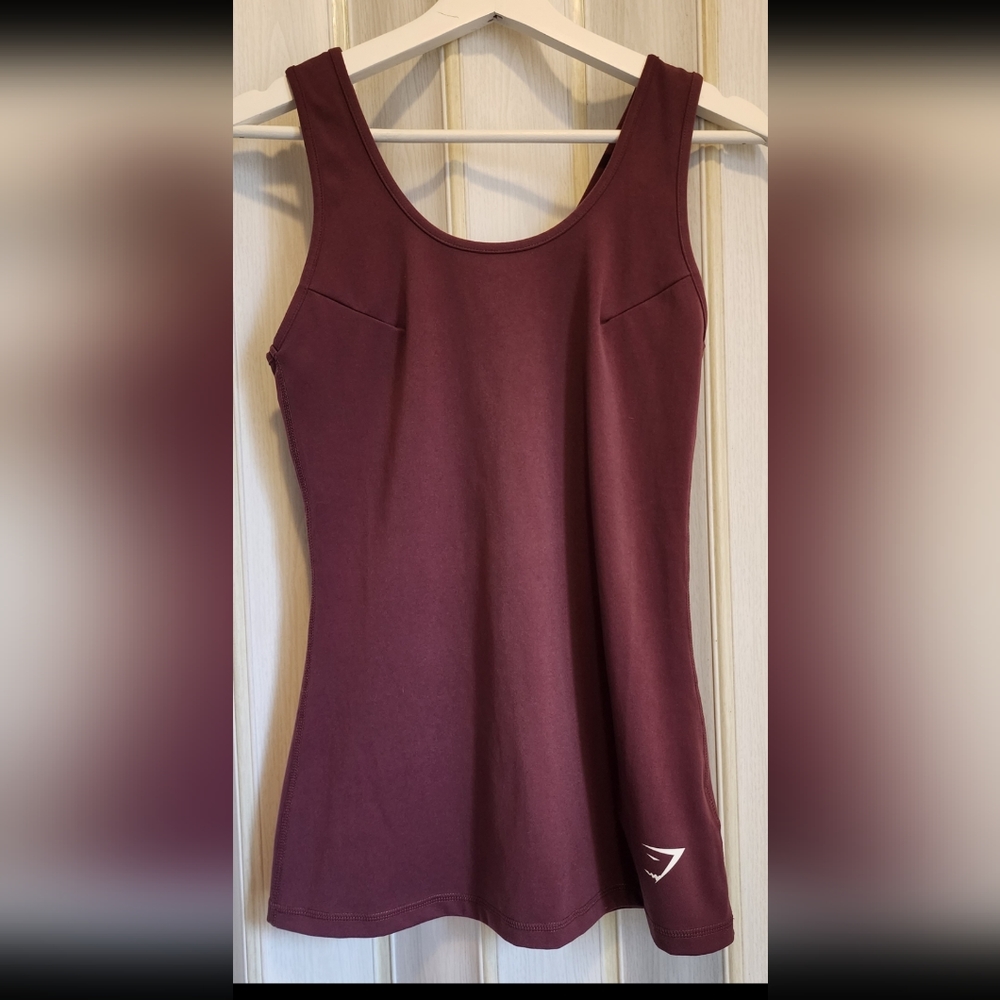 Gymshark Women's Dreamy Vest Training Tank Top Sz S Winter Berry Burgundy